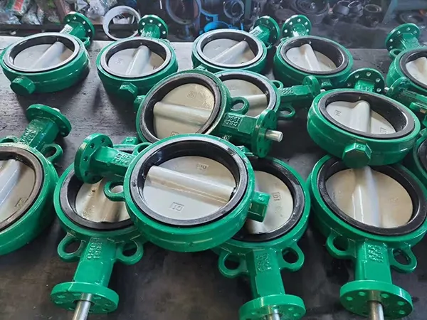Lever Wafer Concentric Butterfly Valve Nylon Coated Disc